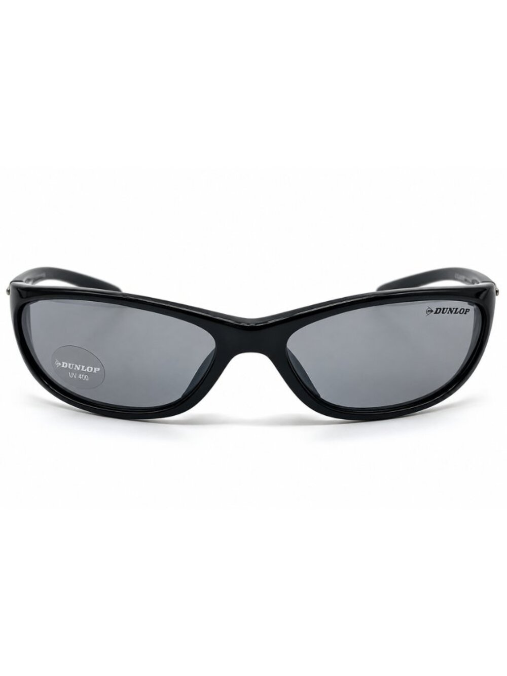 Dunlop Sport DUS156 CAT 2 Shiny Black Wrap Frame/Gray Mirrored CAT 2 Sunglasses